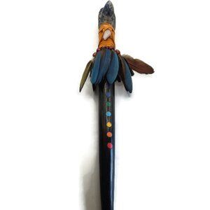 Peruvian Shamanic Staff Handmade Condor Design Andean Trilogy